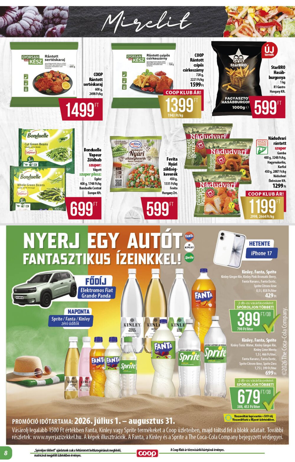 Coop akciós újság 2026.07.16-tól - 8. oldal.