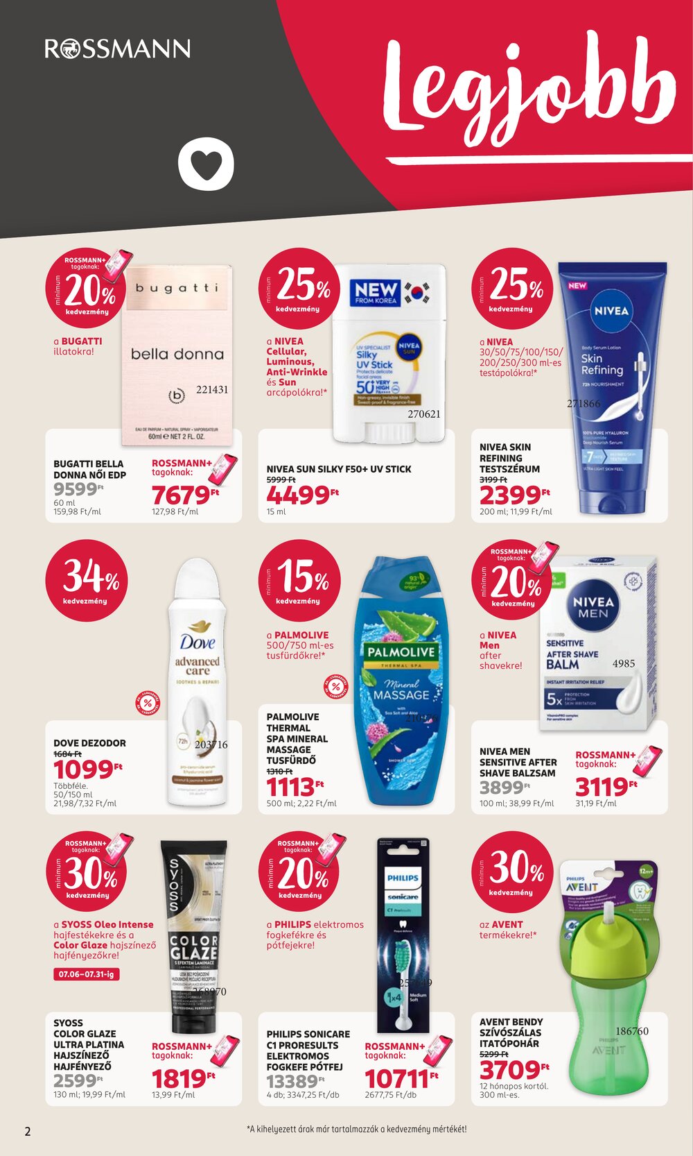 Rossmann akciós újság 2026.07.20-tól - 2. oldal.