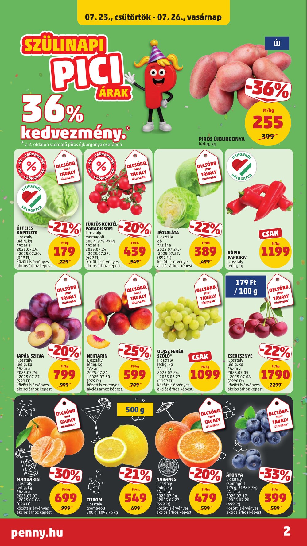 Penny Market akciós újság 2026.07.23-tól - 2. oldal.