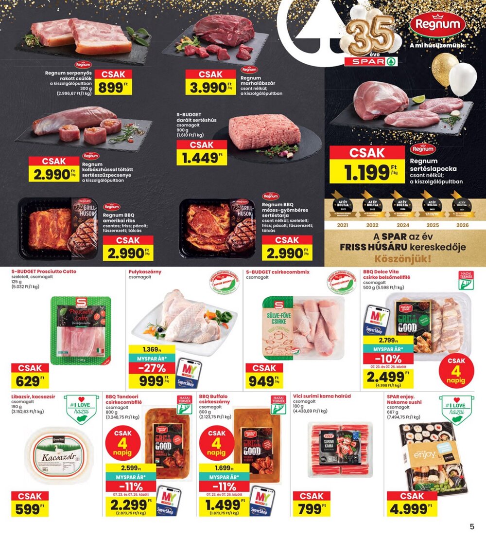 Interspar akciós újság 2026.07.23-tól - 5. oldal.