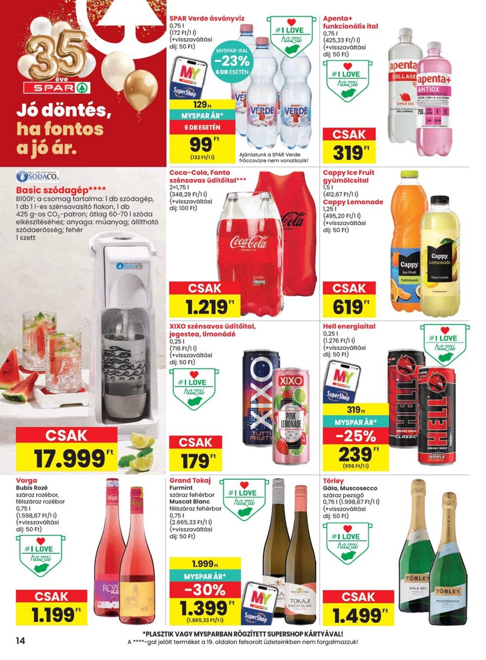 Spar akciós újság 2026.07.23-tól - 14. oldal.