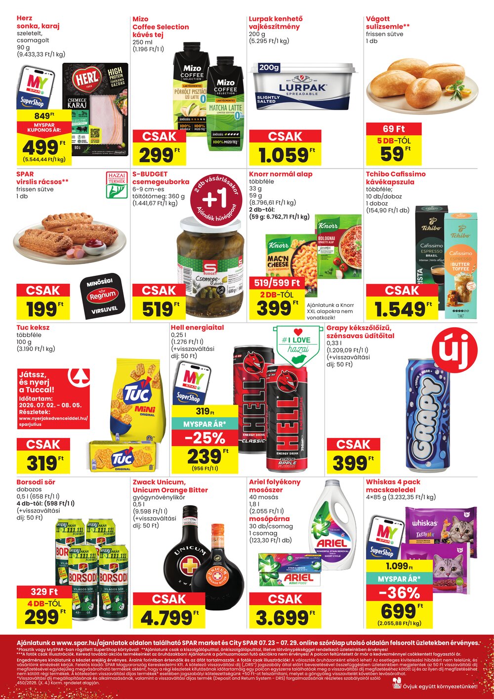 Spar Market akciós újság 2026.07.23-tól - 2. oldal.