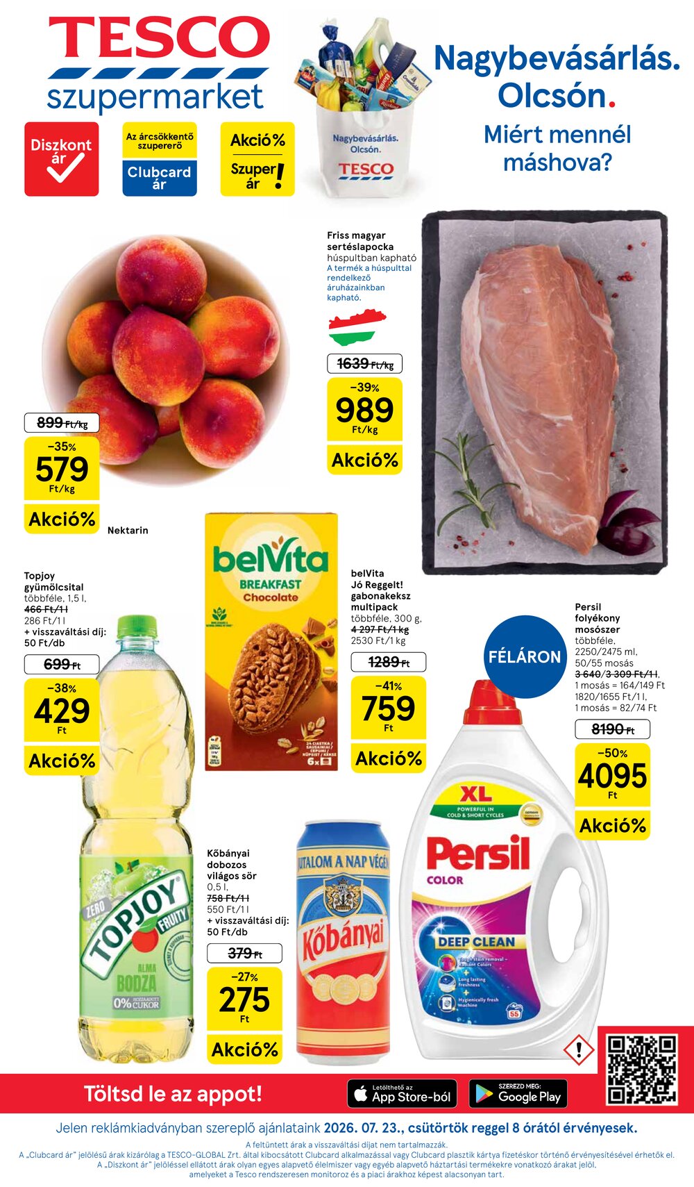 Tesco akciós újság 2026.07.23-tól - 1. oldal.