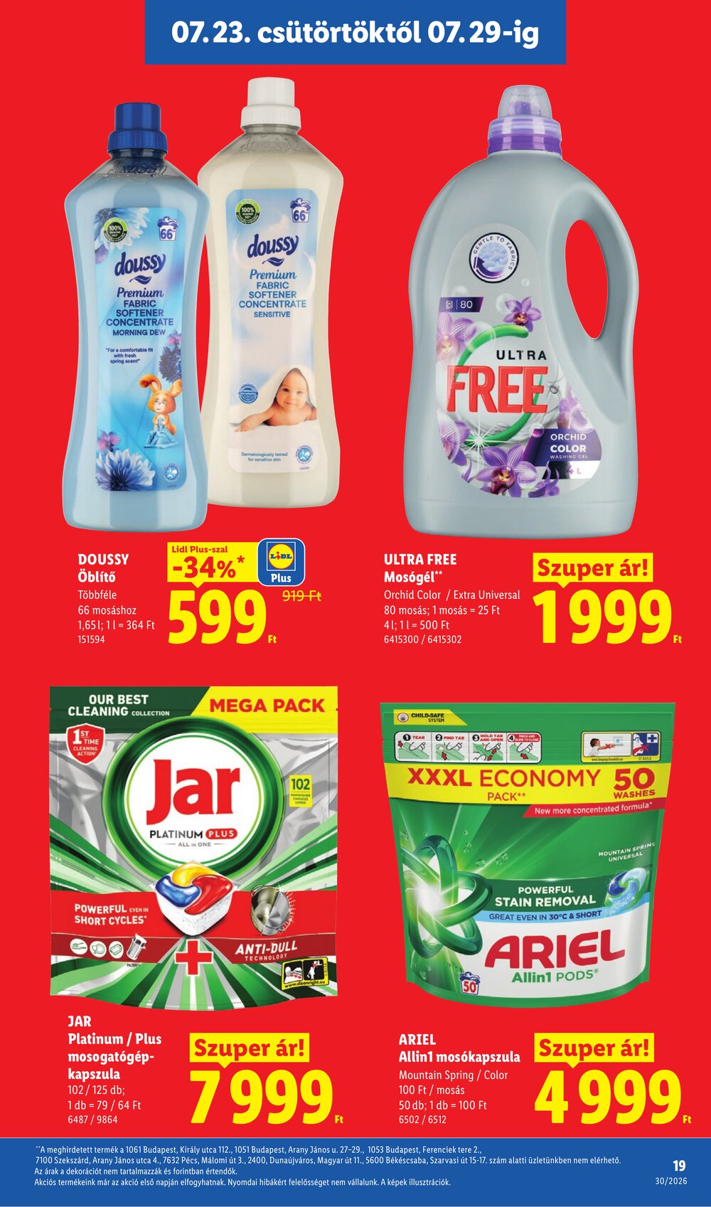 Lidl akciós újság 2026.07.23-tól - 19. oldal.