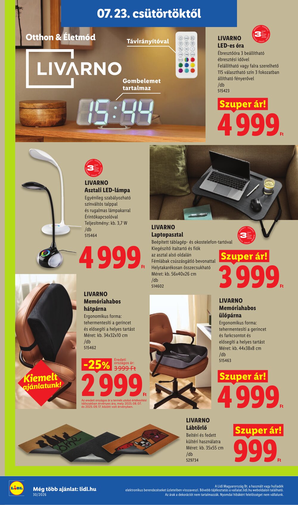 Lidl akciós újság 2026.07.23-tól - 32. oldal.