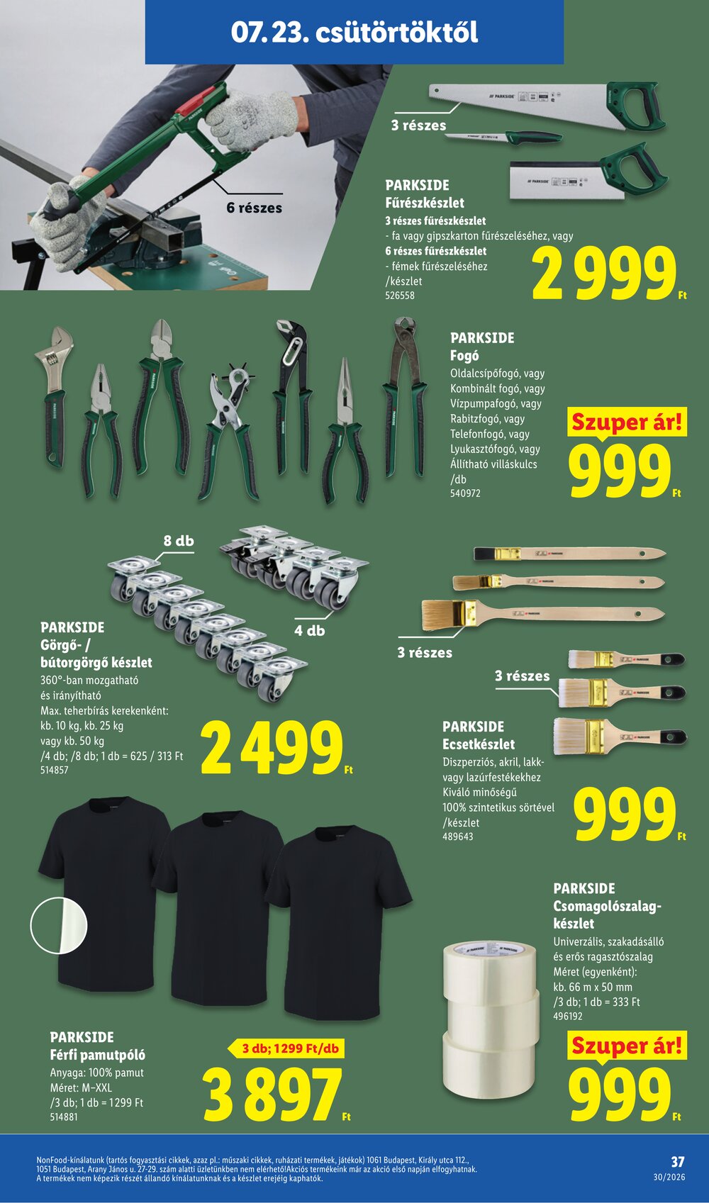 Lidl akciós újság 2026.07.23-tól - 37. oldal.