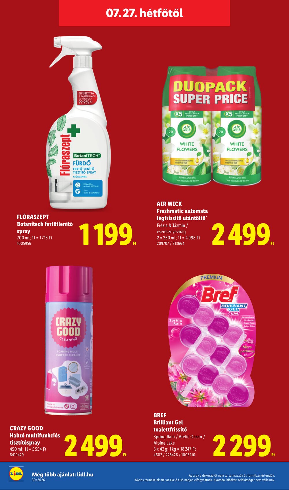 Lidl akciós újság 2026.07.23-tól - 70. oldal.