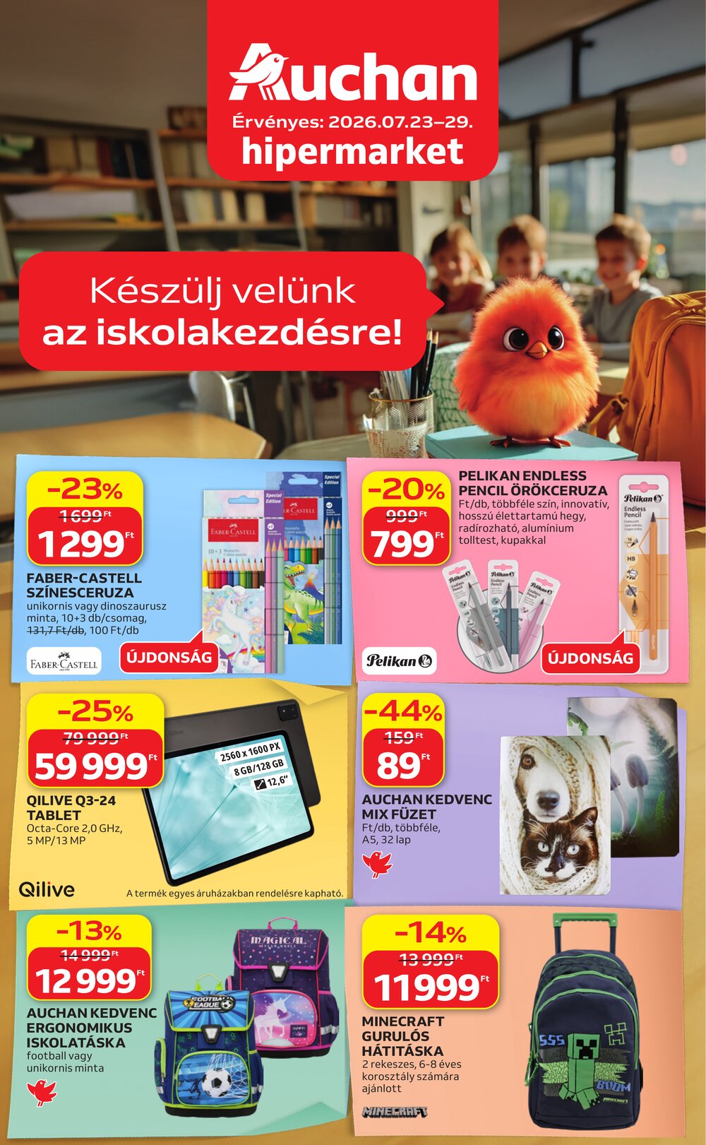 Auchan akciós újság 2026.07.23-tól - 1. oldal.