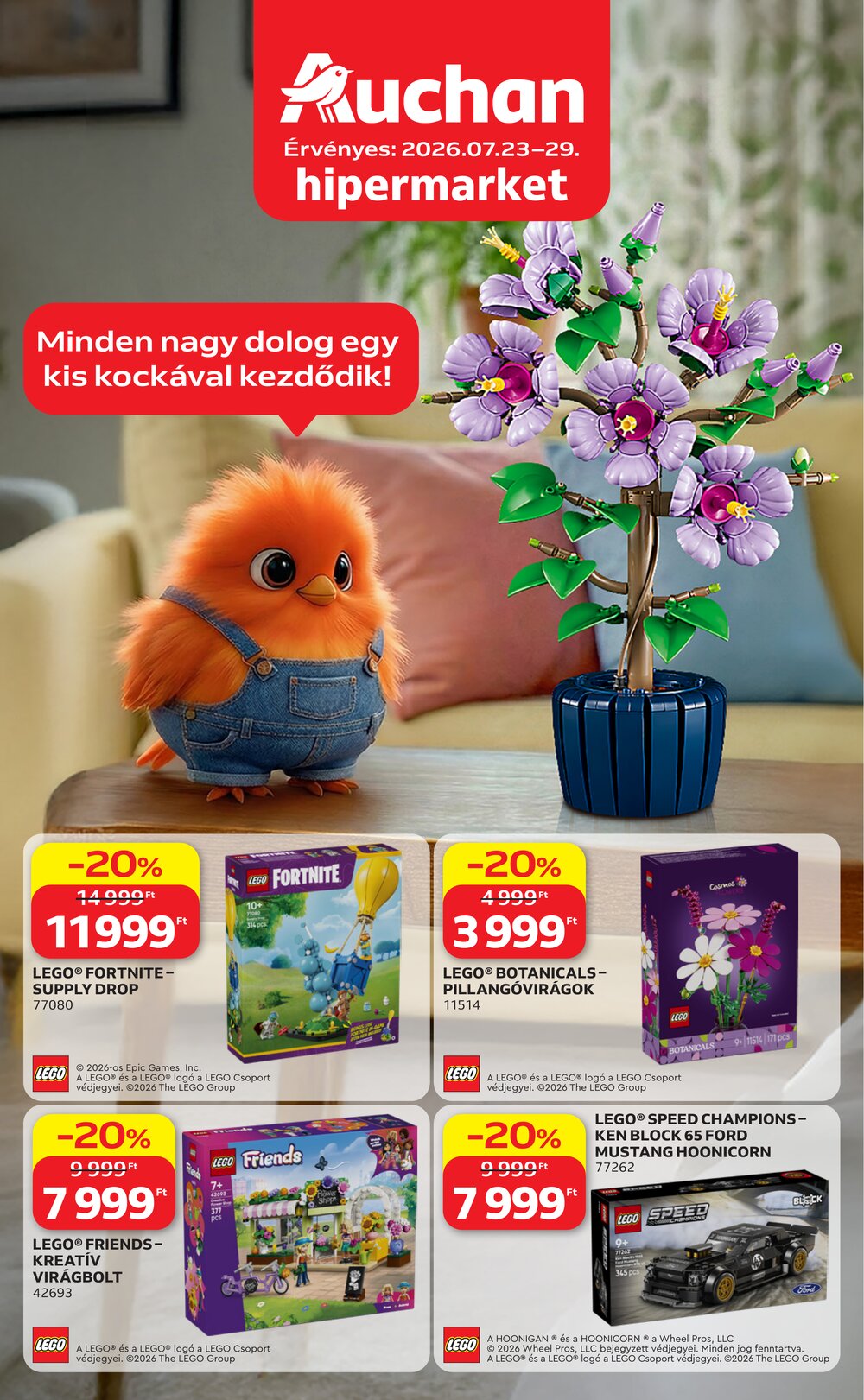 Auchan akciós újság 2026.07.23-tól - 1. oldal.