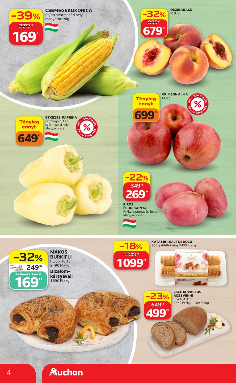 Auchan akciós újság 2026.07.23-tól - 4. oldal.