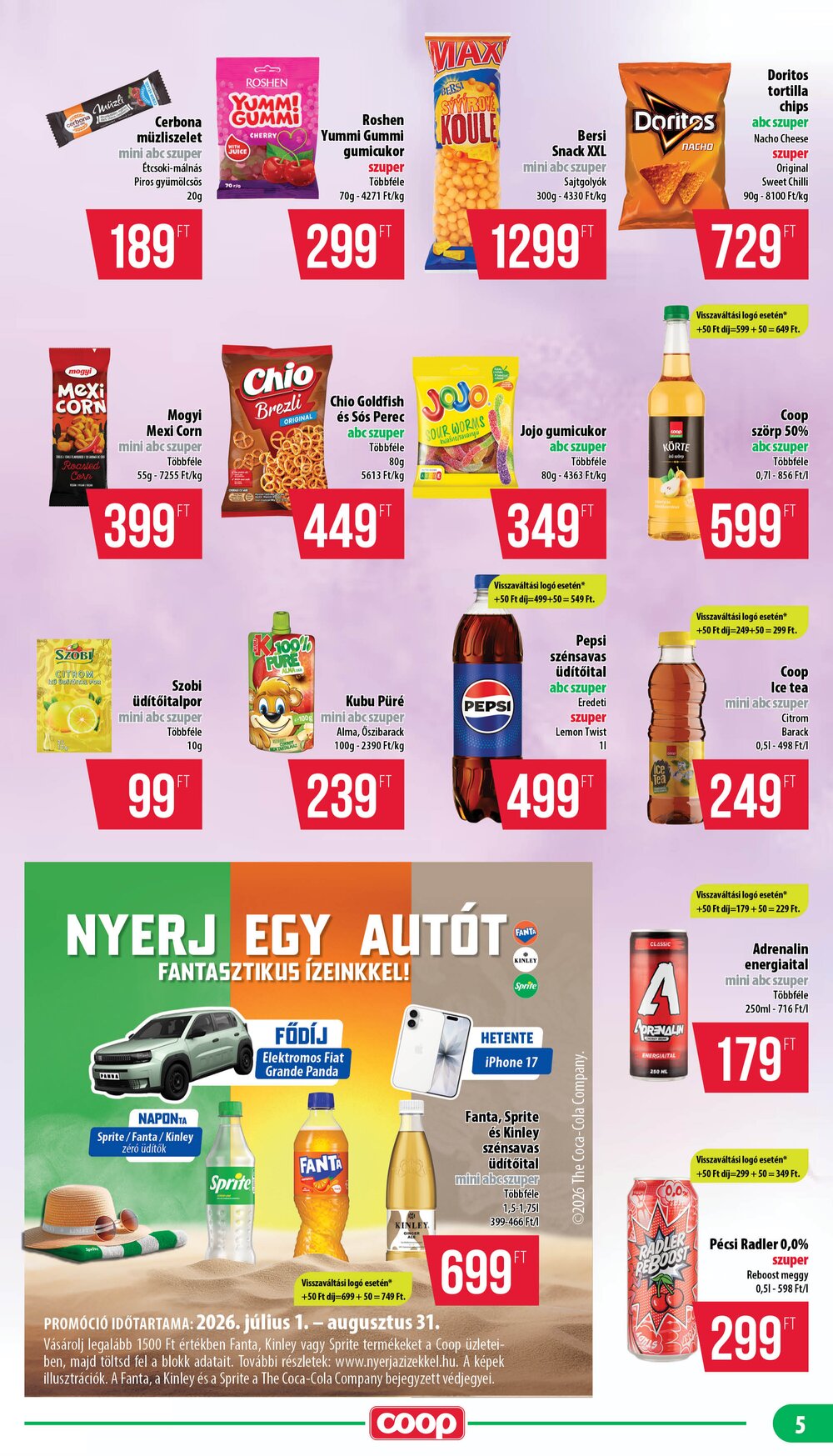 Coop akciós újság 2026.07.23-tól - 5. oldal.