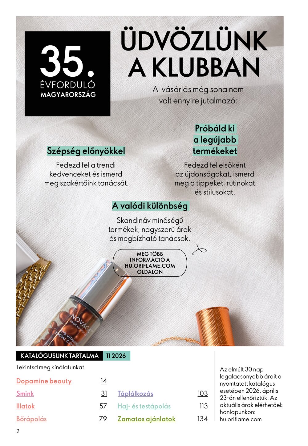 Oriflame akciós újság 2026.07.29-től - 2. oldal.