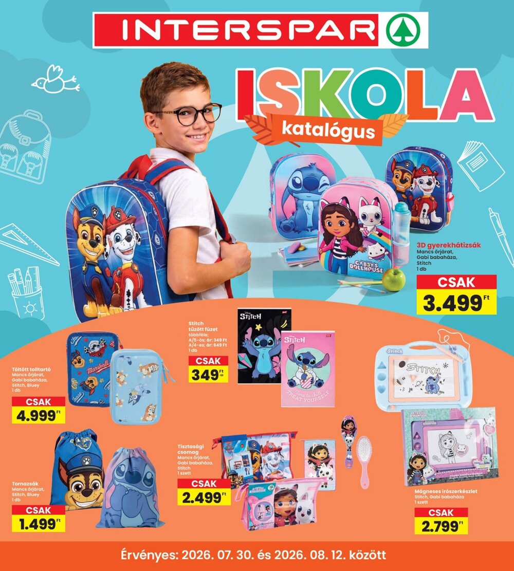 Interspar akciós újság 2026.07.30-tól - 1. oldal.