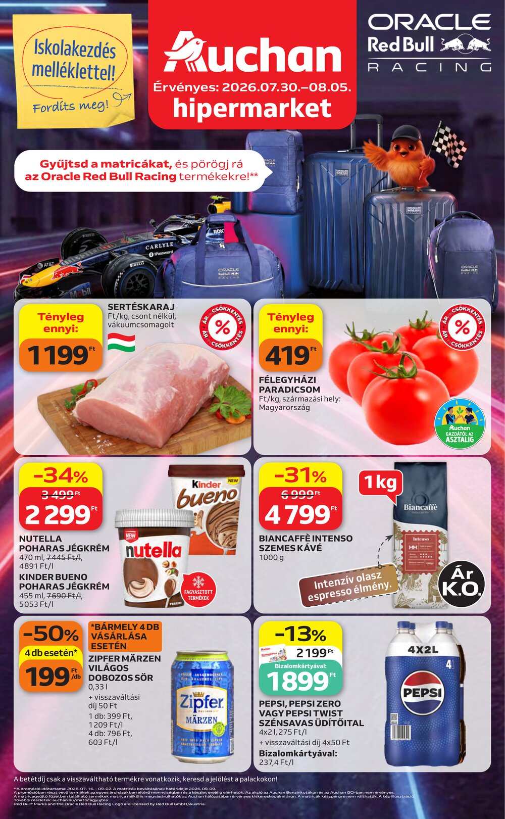 Auchan akciós újság 2026.07.30-tól - 1. oldal.
