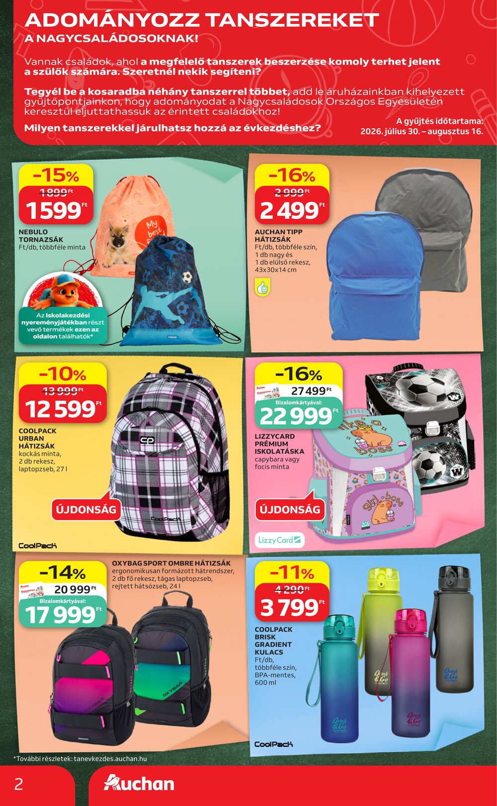 Auchan akciós újság 2026.07.30-tól - 2. oldal.