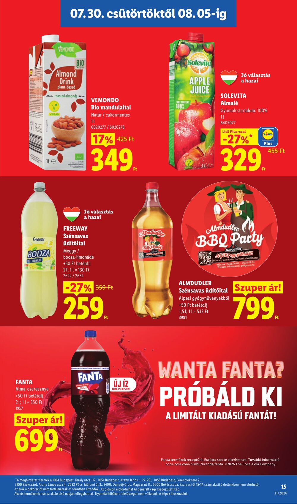 Lidl akciós újság 2026.07.30-tól - 15. oldal.