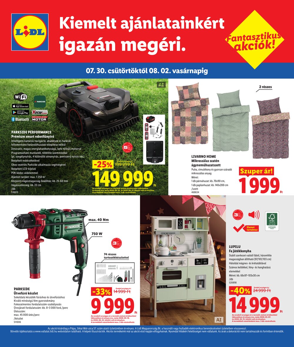 Lidl akciós újság 2026.07.30-tól - 4. oldal.