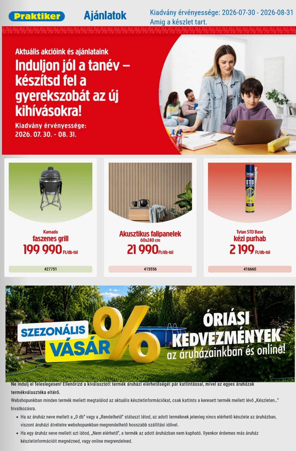 Praktiker akciós újság 2026.07.30-tól - 1. oldal.