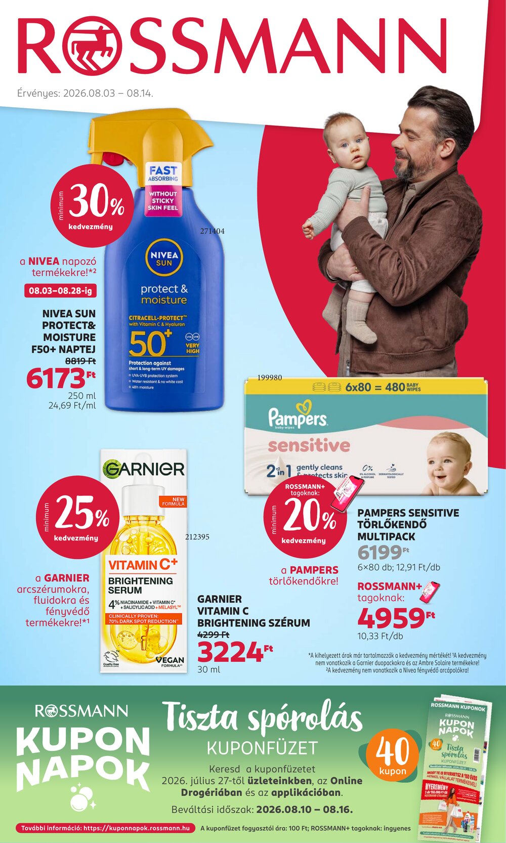 Rossmann akciós újság 2026.08.03-tól - 1. oldal.