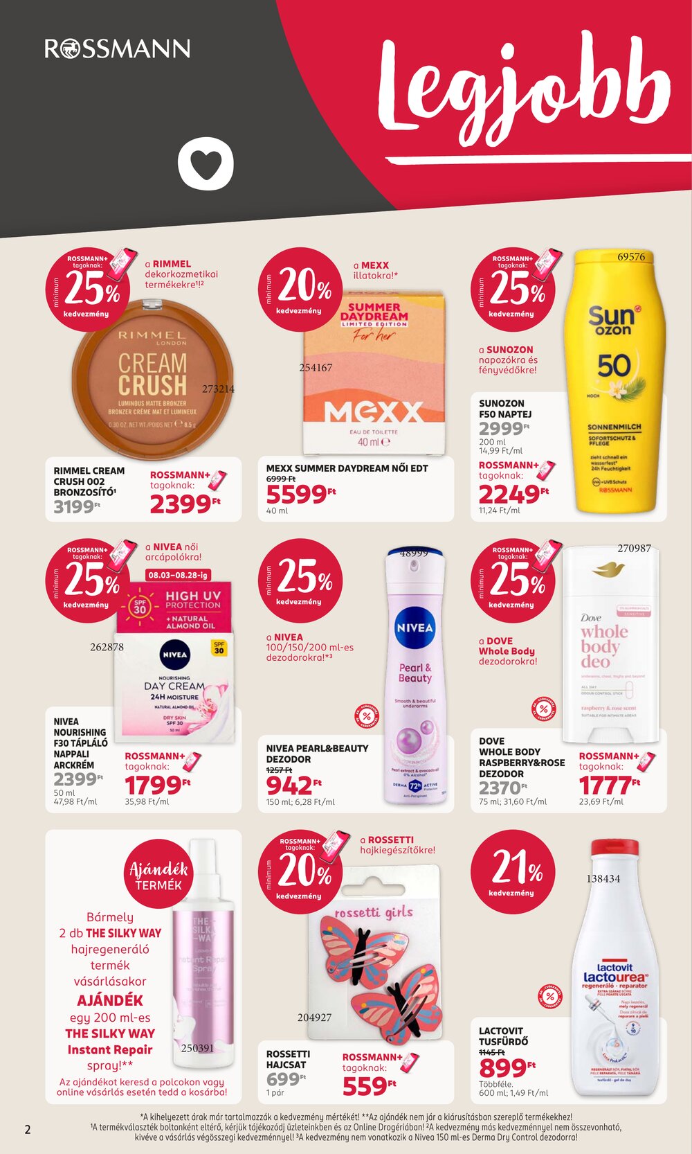 Rossmann akciós újság 2026.08.03-tól - 2. oldal.