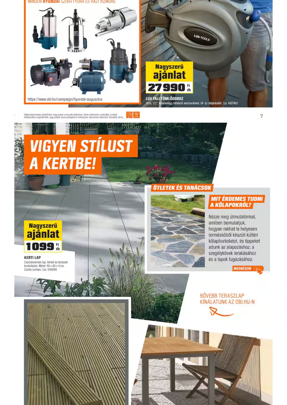 OBI akciós újság 2026.08.04-től - 7. oldal.
