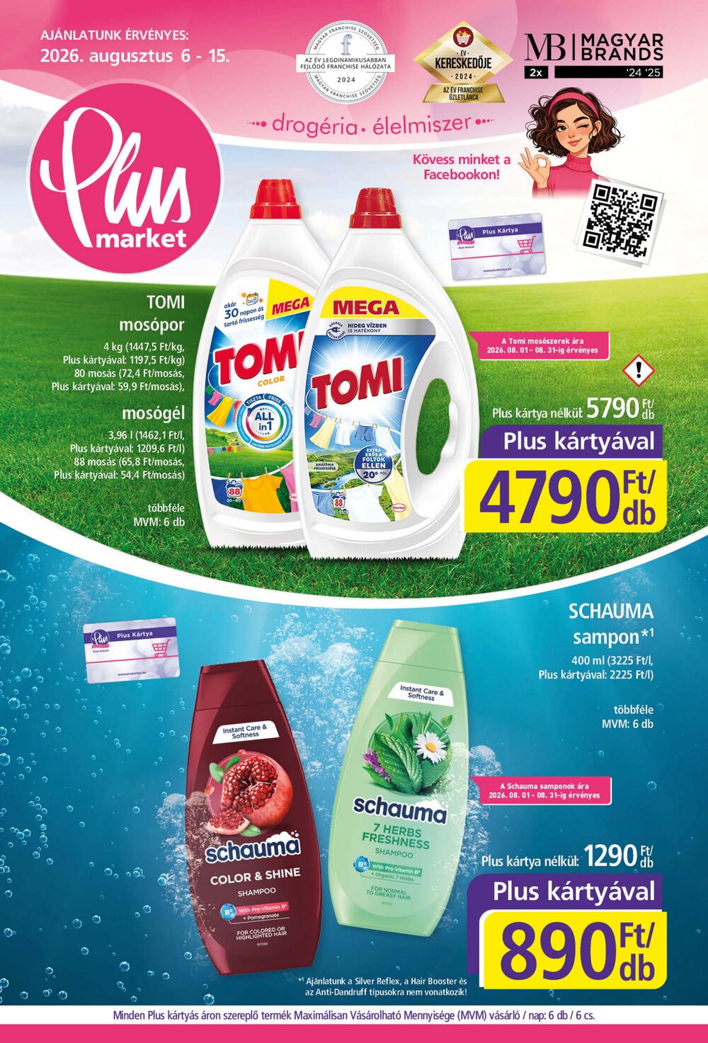 PlusMarket akciós újság 2026.08.05-től - 1. oldal.