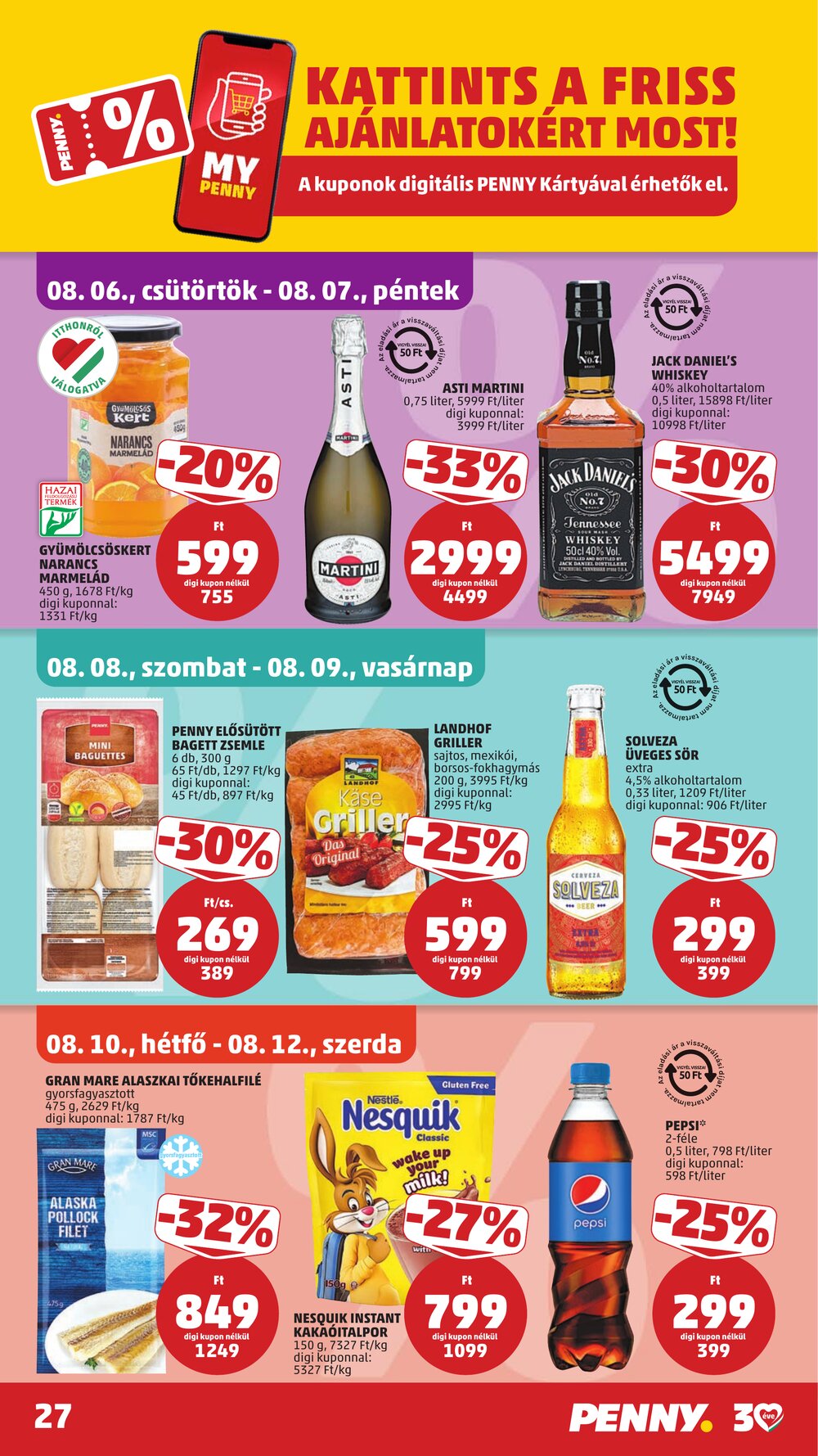 Penny Market akciós újság 2026.08.06-tól - 30. oldal.