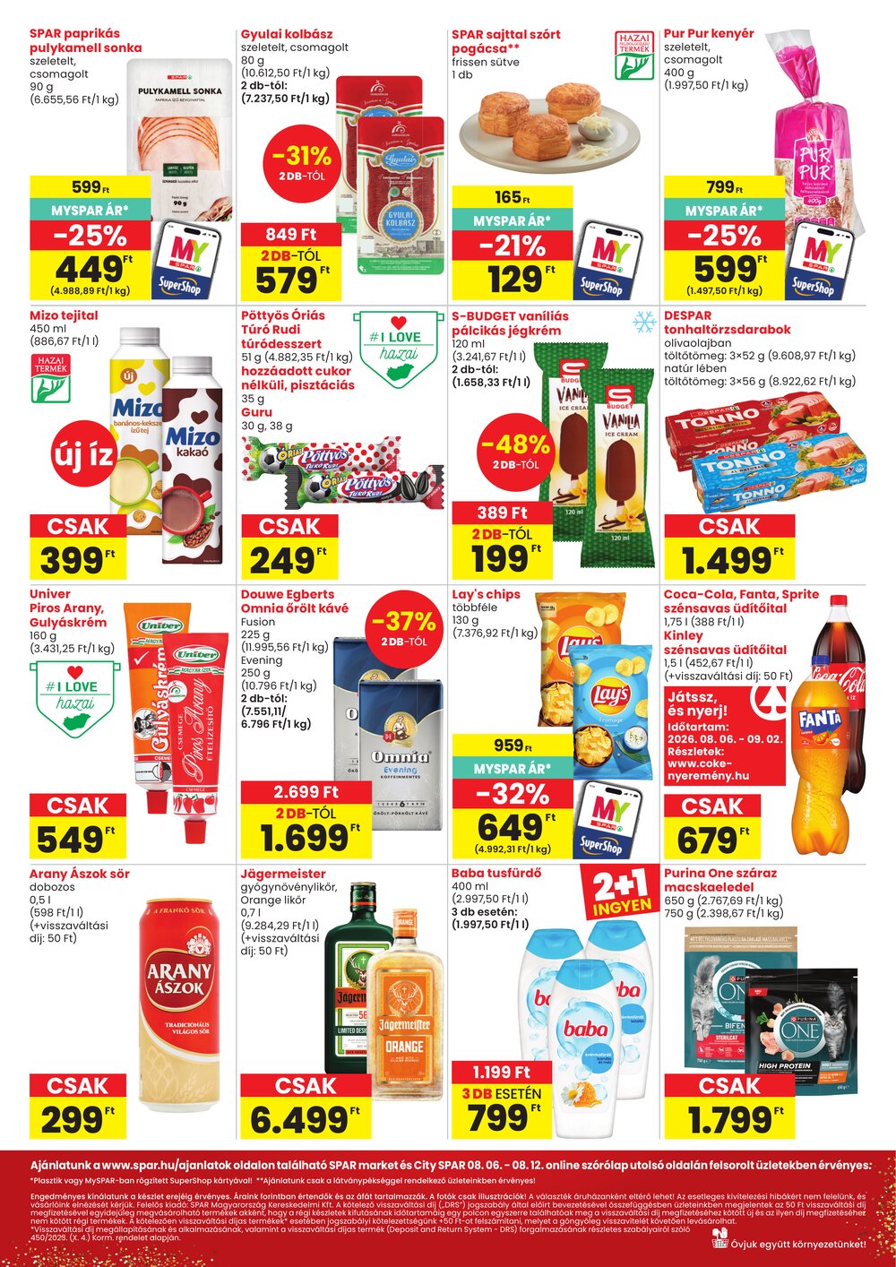 Spar Market akciós újság 2026.08.06-tól - 2. oldal.