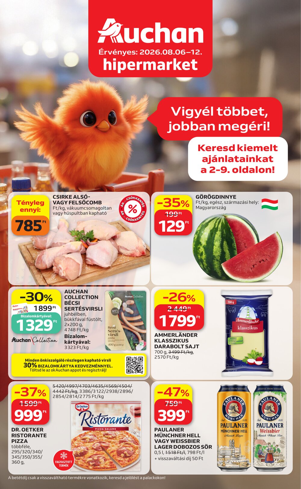 Auchan akciós újság 2026.08.06-tól - 1. oldal.