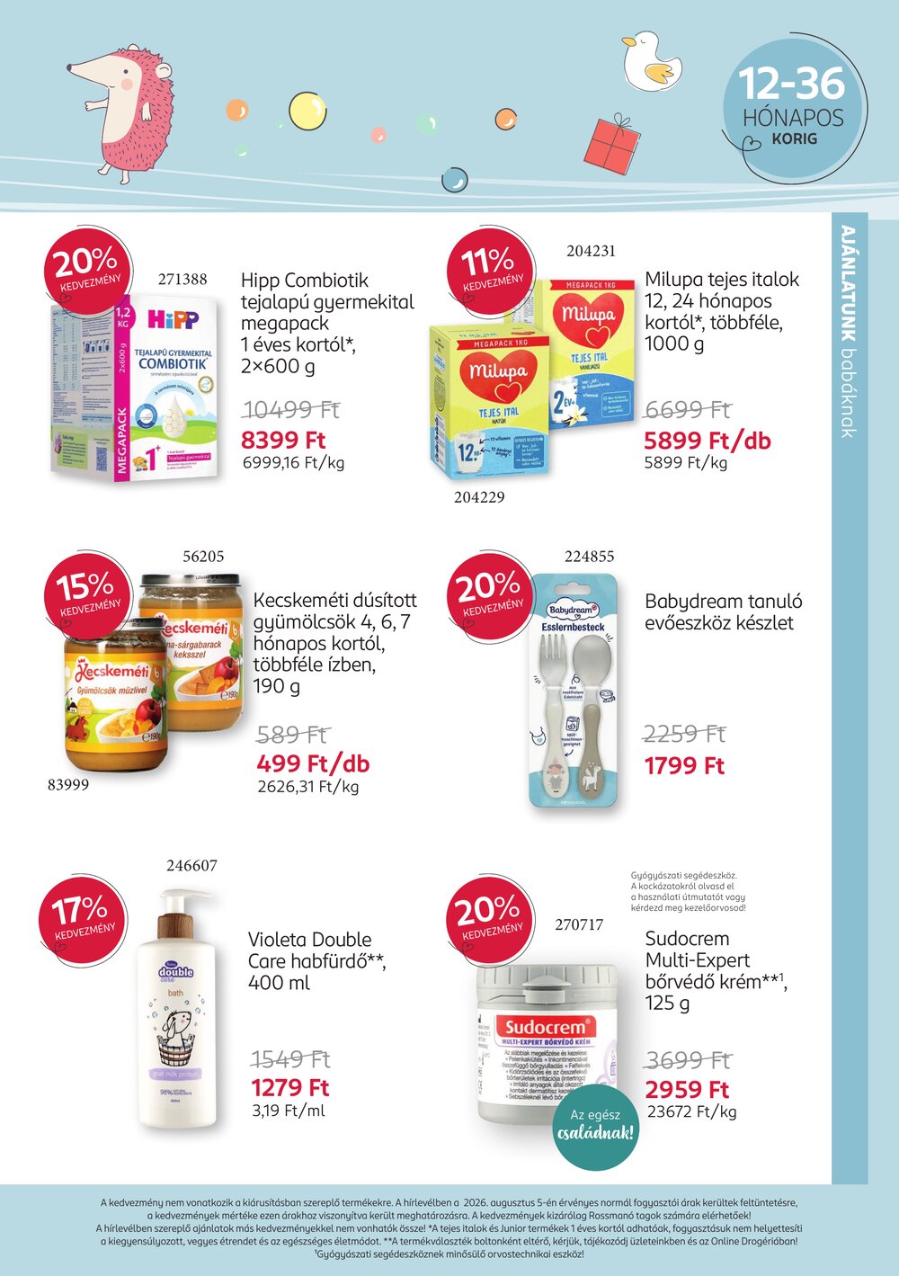 Rossmann akciós újság 2026.08.10-től - 9. oldal.