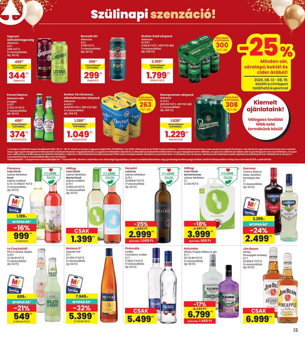Interspar akciós újság 2026.08.13-tól - 13. oldal.