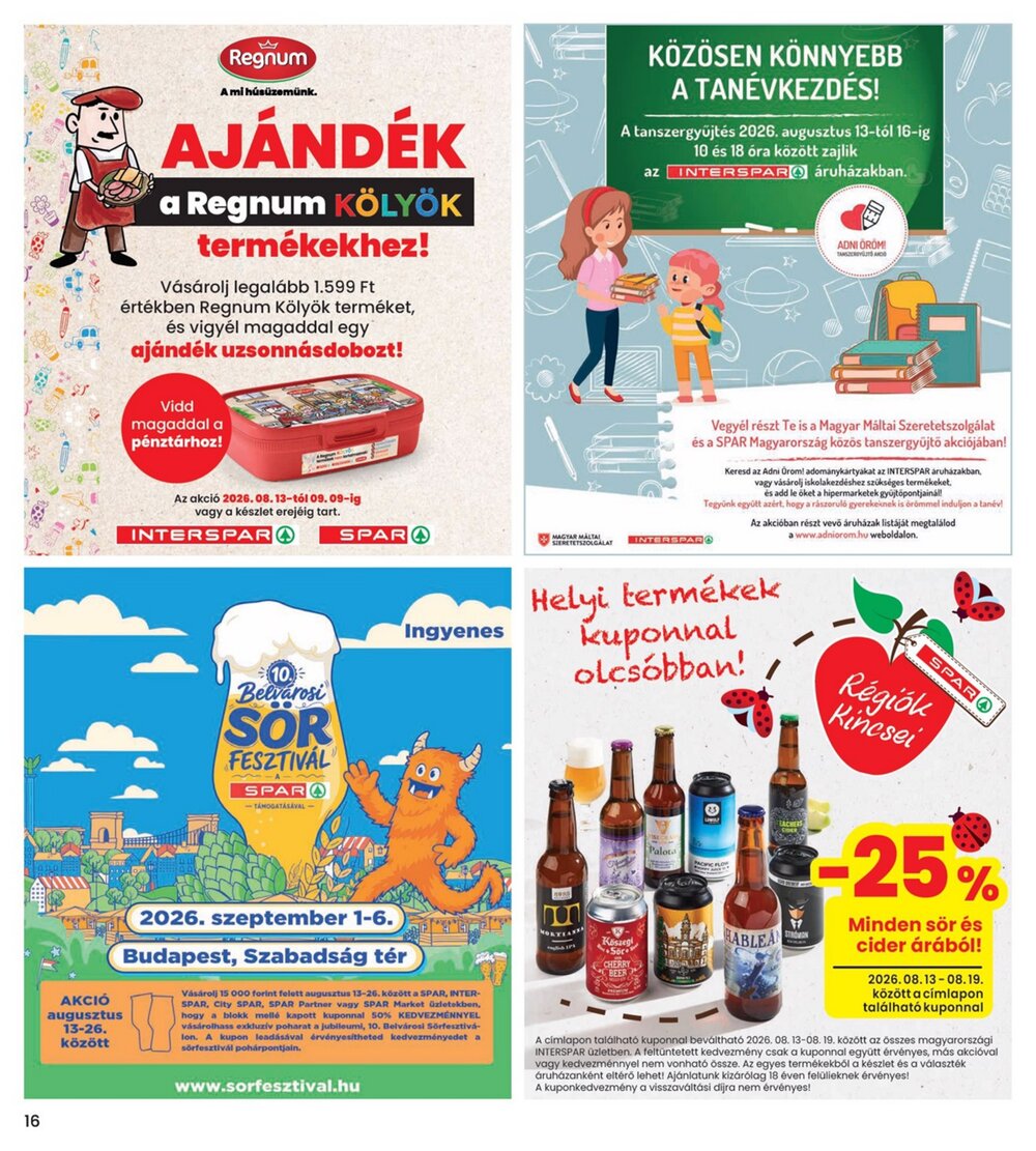 Interspar akciós újság 2026.08.13-tól - 16. oldal.