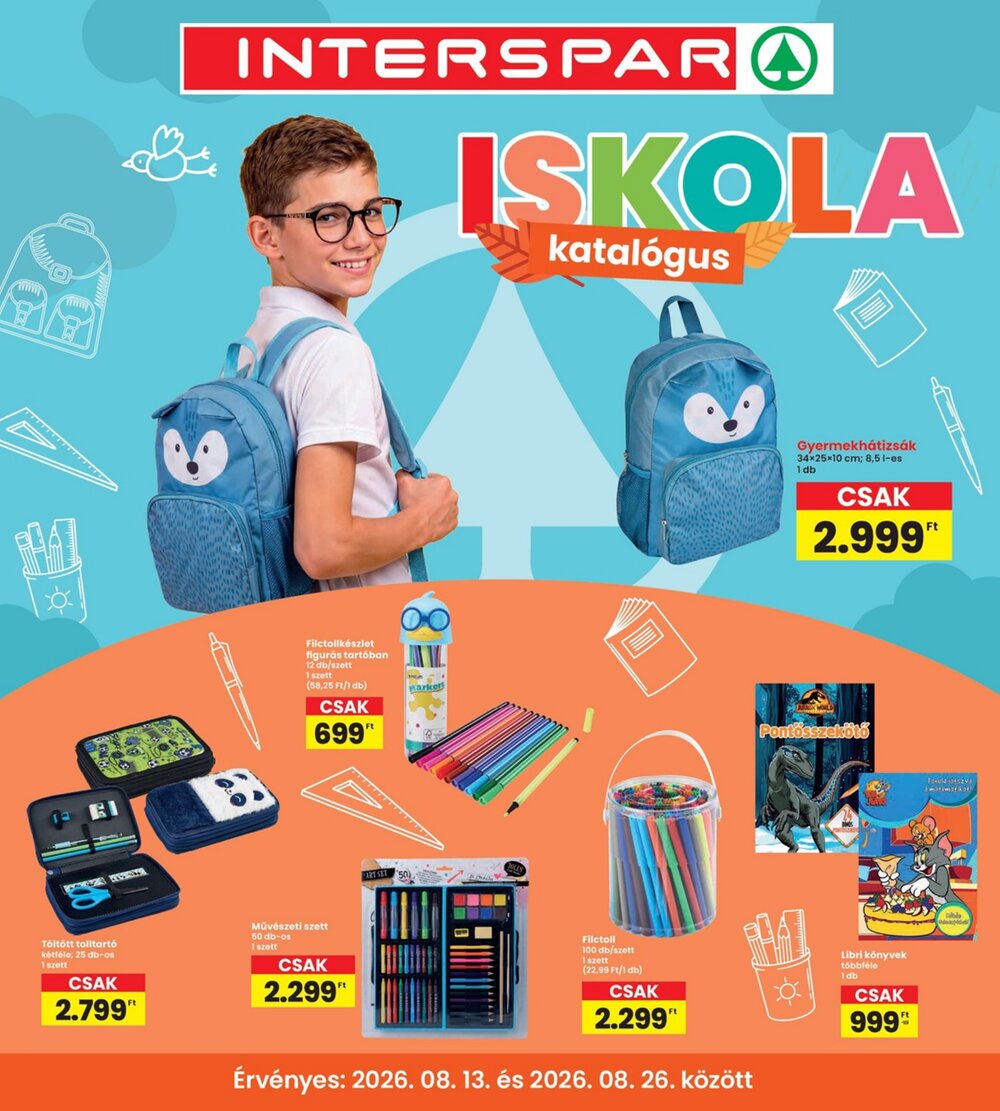 Interspar akciós újság 2026.08.13-tól - 1. oldal.