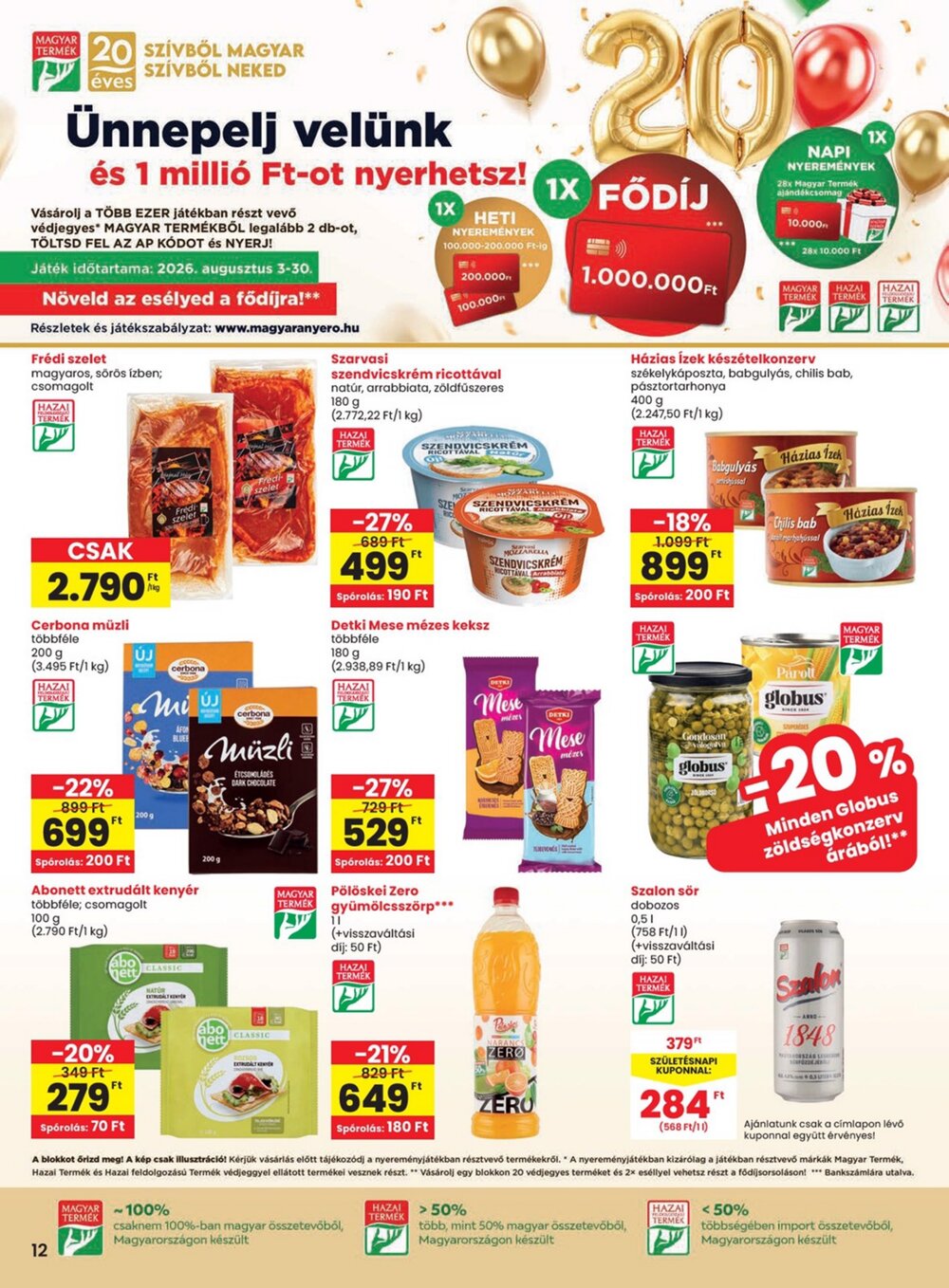 Spar akciós újság 2026.08.13-tól - 12. oldal.