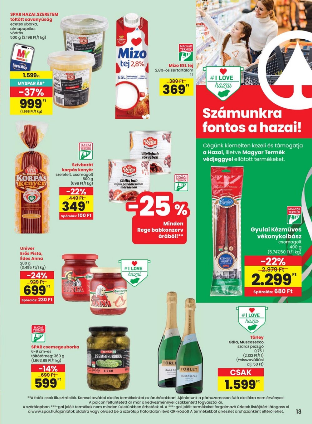 Spar akciós újság 2026.08.13-tól - 13. oldal.