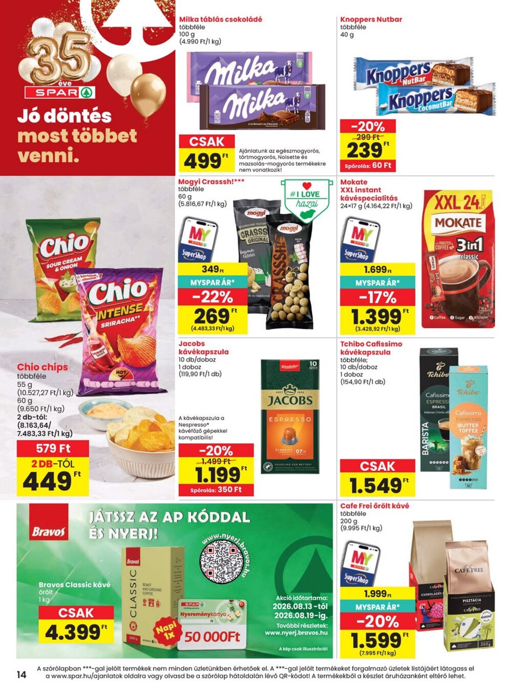 Spar akciós újság 2026.08.13-tól - 14. oldal.