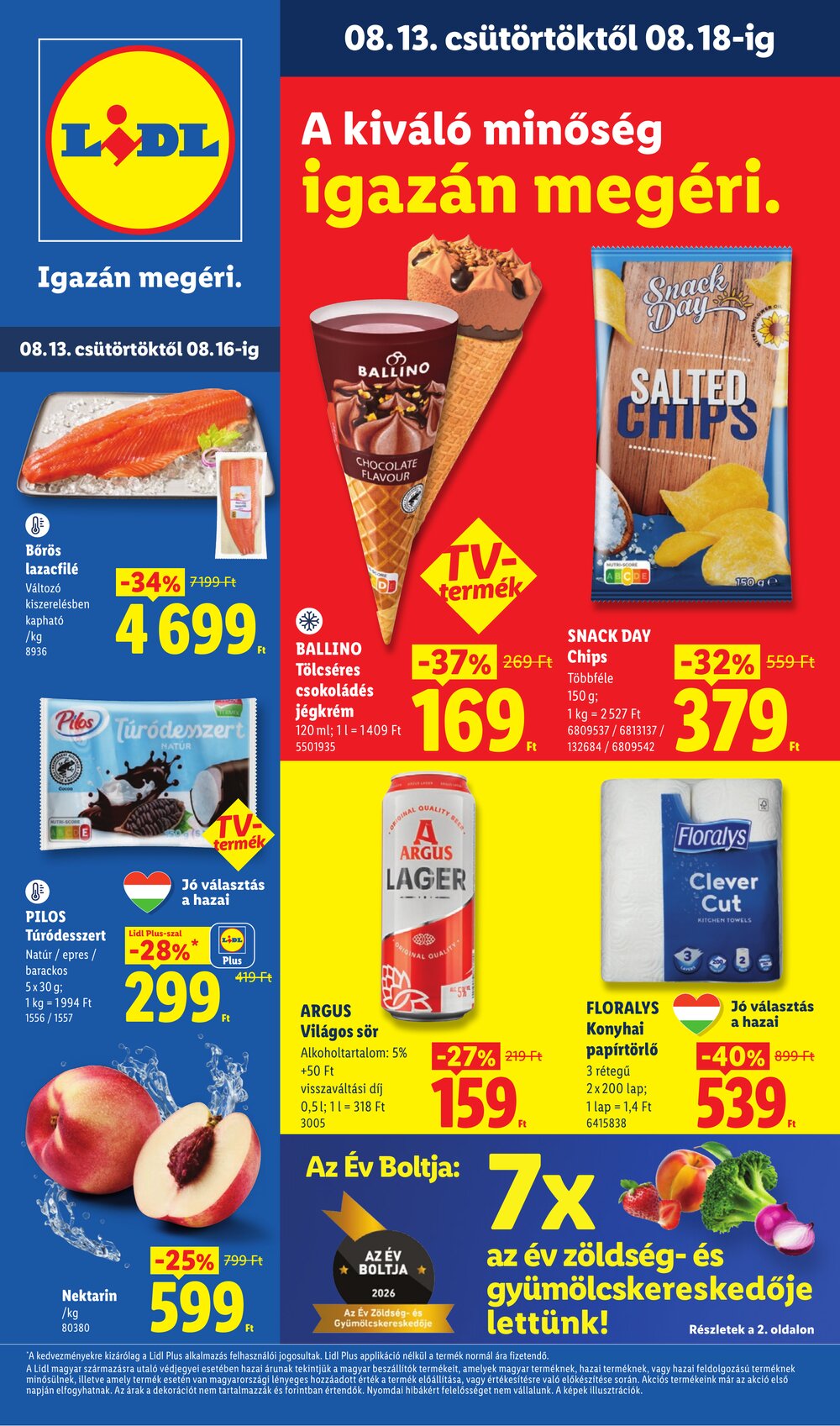 Lidl akciós újság 2026.08.13-tól - 1. oldal.