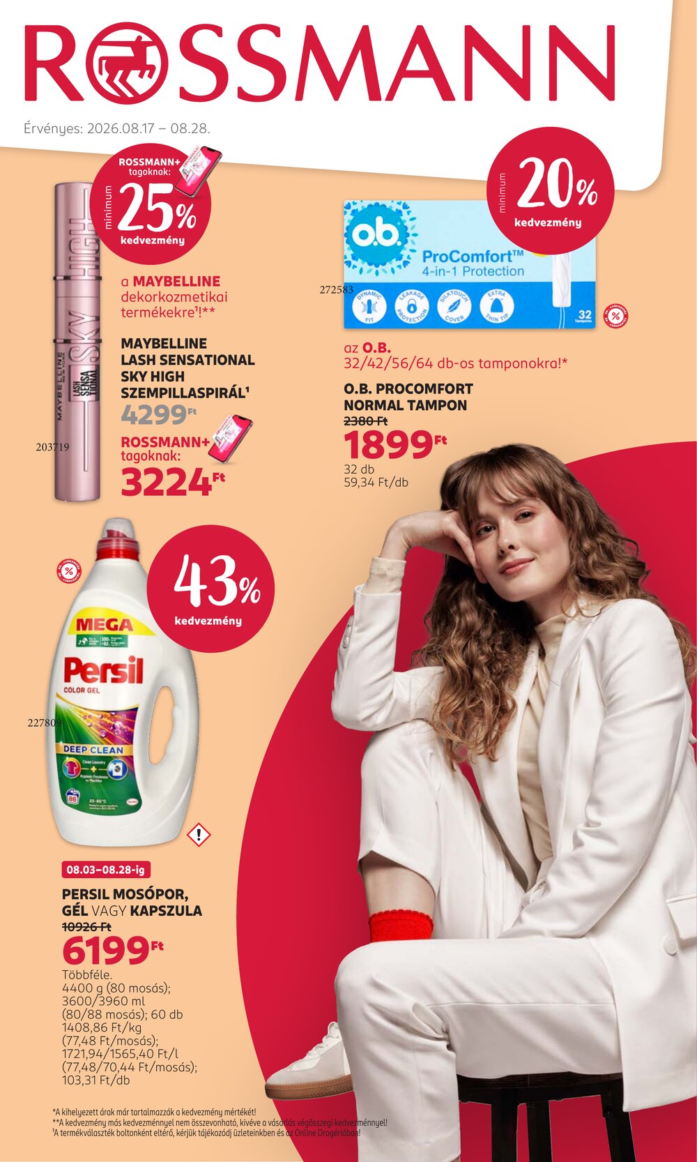 Rossmann akciós újság 2026.08.17-től - 1. oldal.