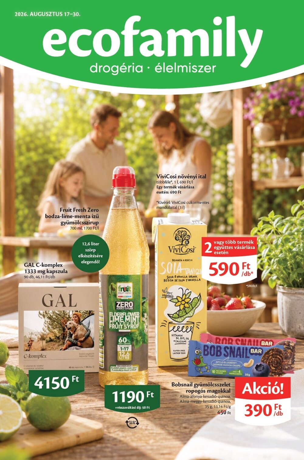 EcoFamily akciós újság 2026.08.17-től - 1. oldal.