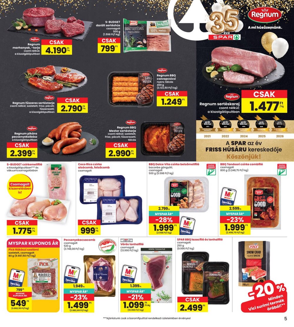 Interspar akciós újság 2026.08.19-től - 5. oldal.