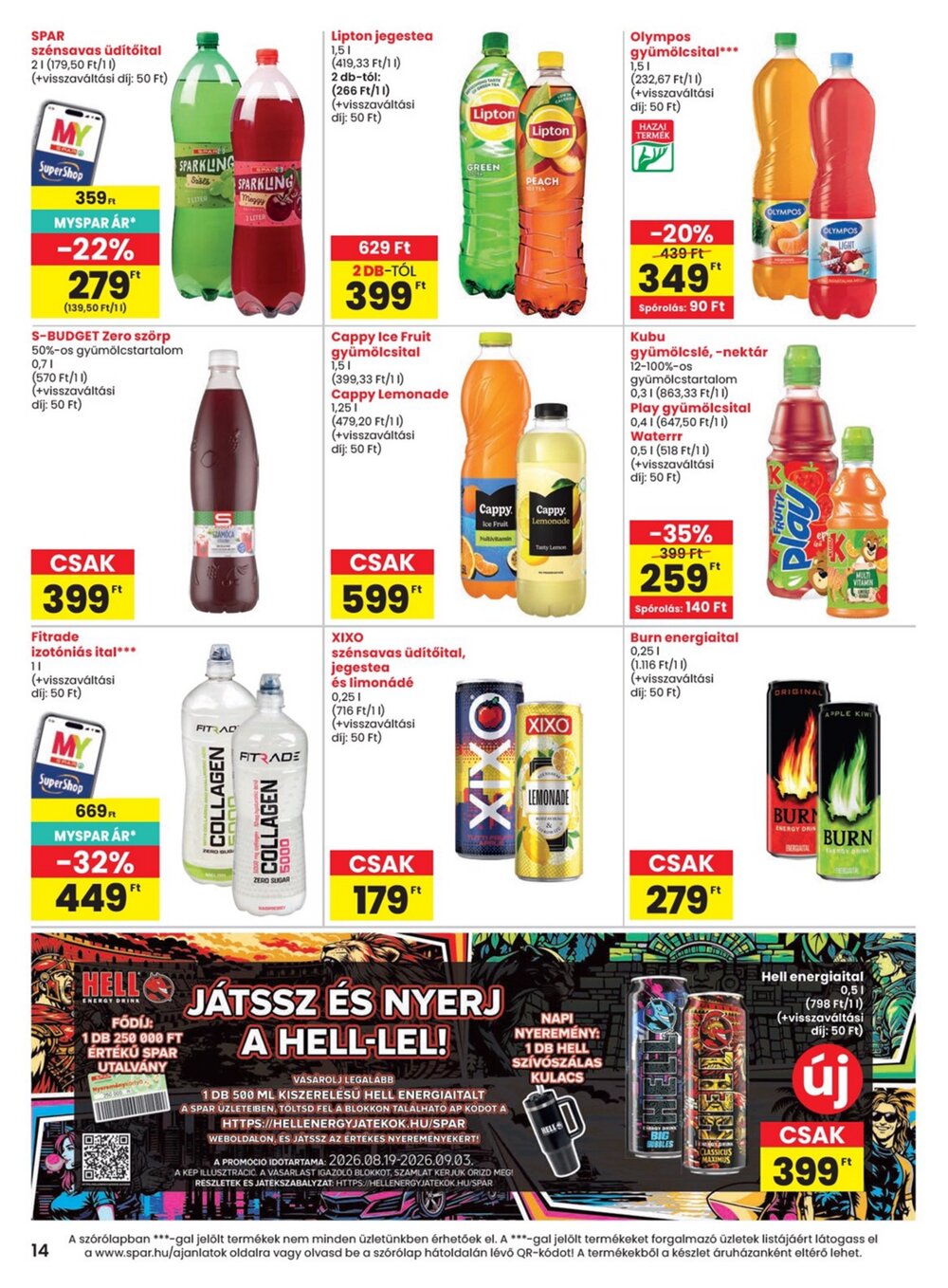 Spar akciós újság 2026.08.19-től - 14. oldal.