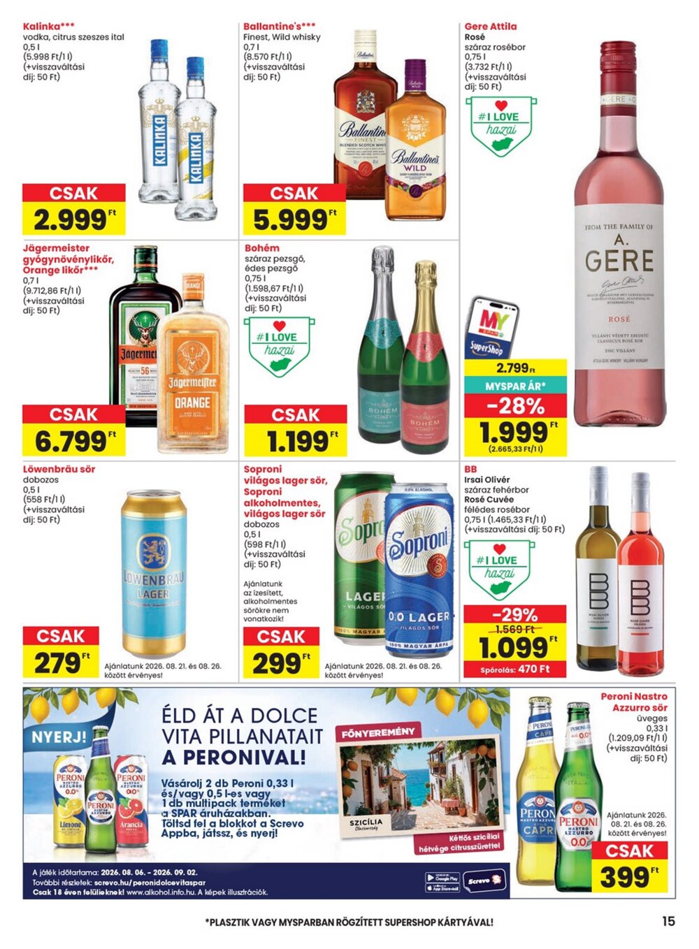 Spar akciós újság 2026.08.19-től - 15. oldal.