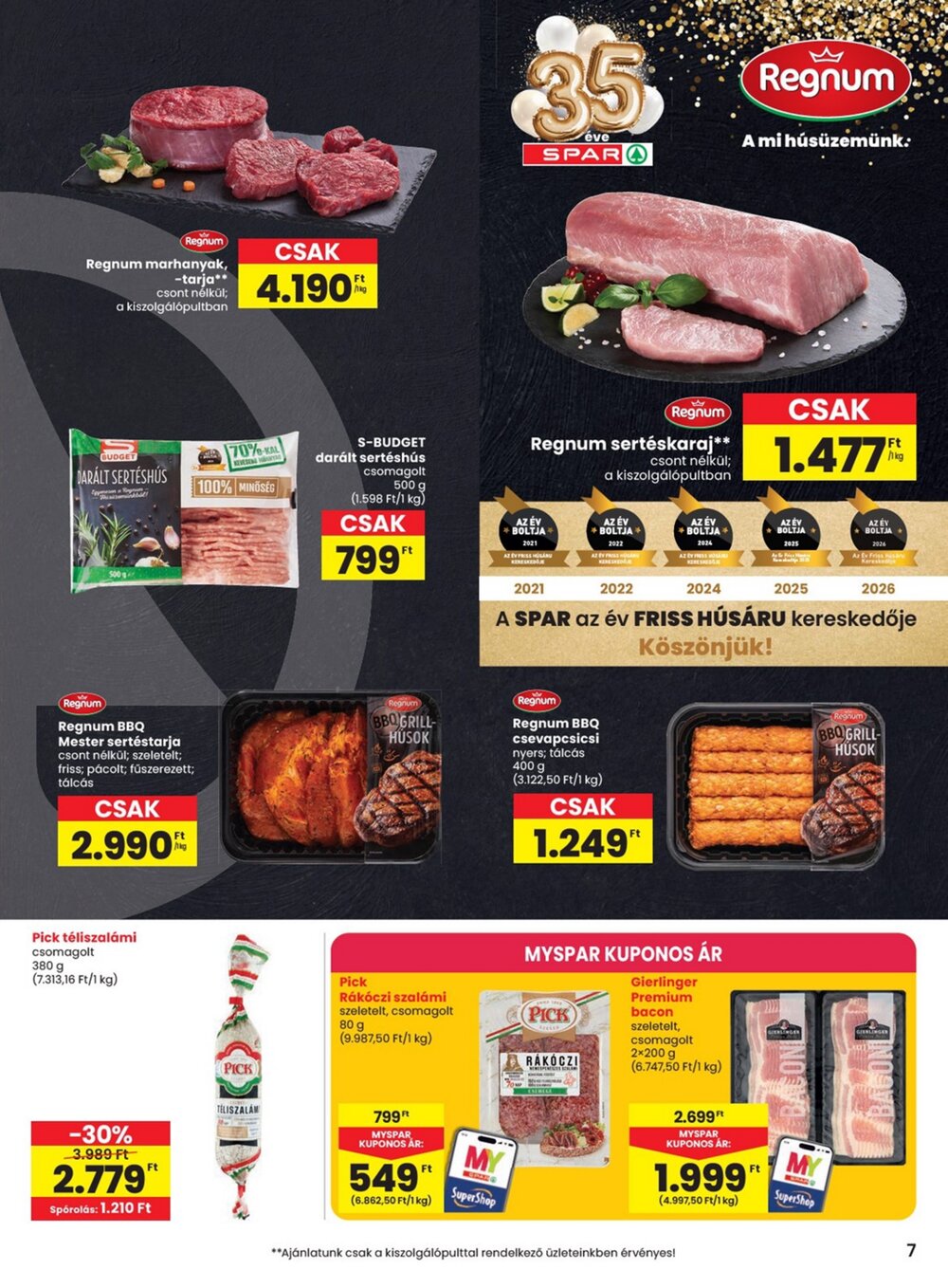 Spar akciós újság 2026.08.19-től - 7. oldal.