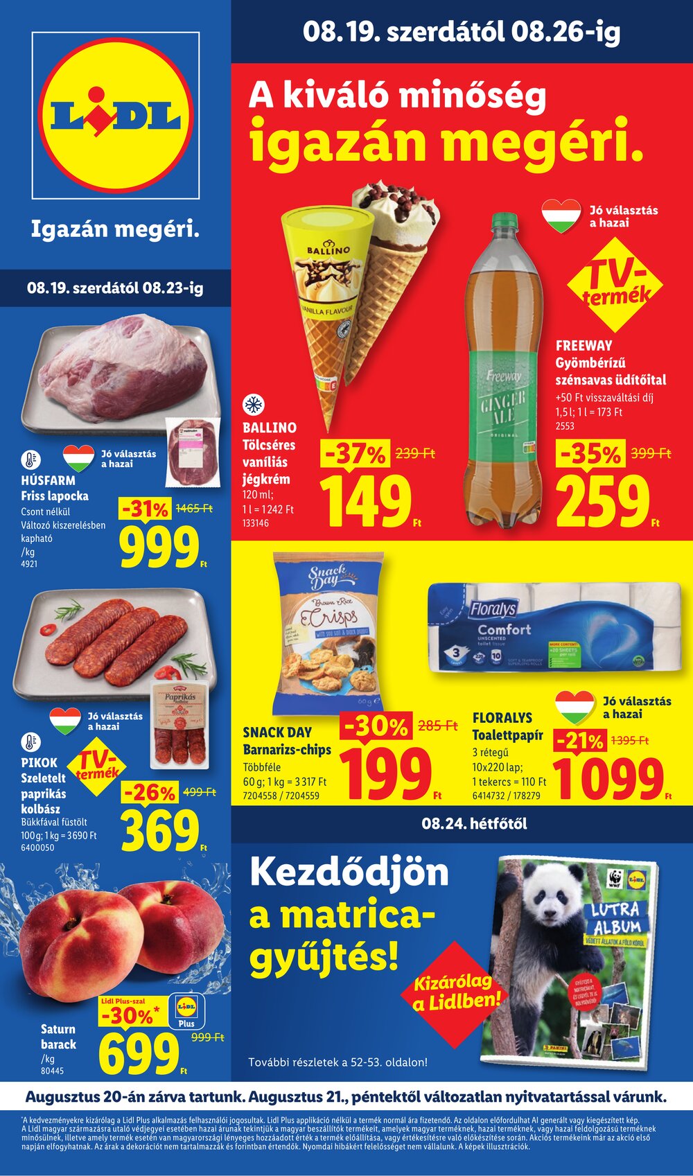 Lidl akciós újság 2026.08.19-től - 1. oldal.