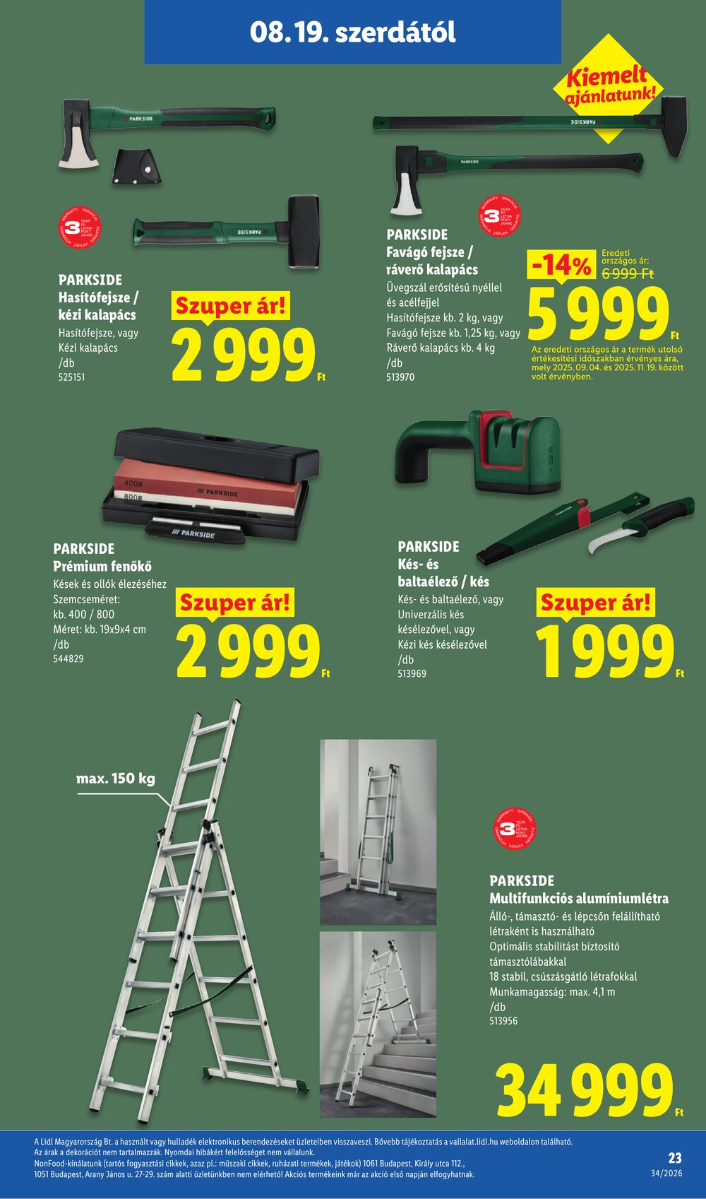 Lidl akciós újság 2026.08.19-től - 23. oldal.