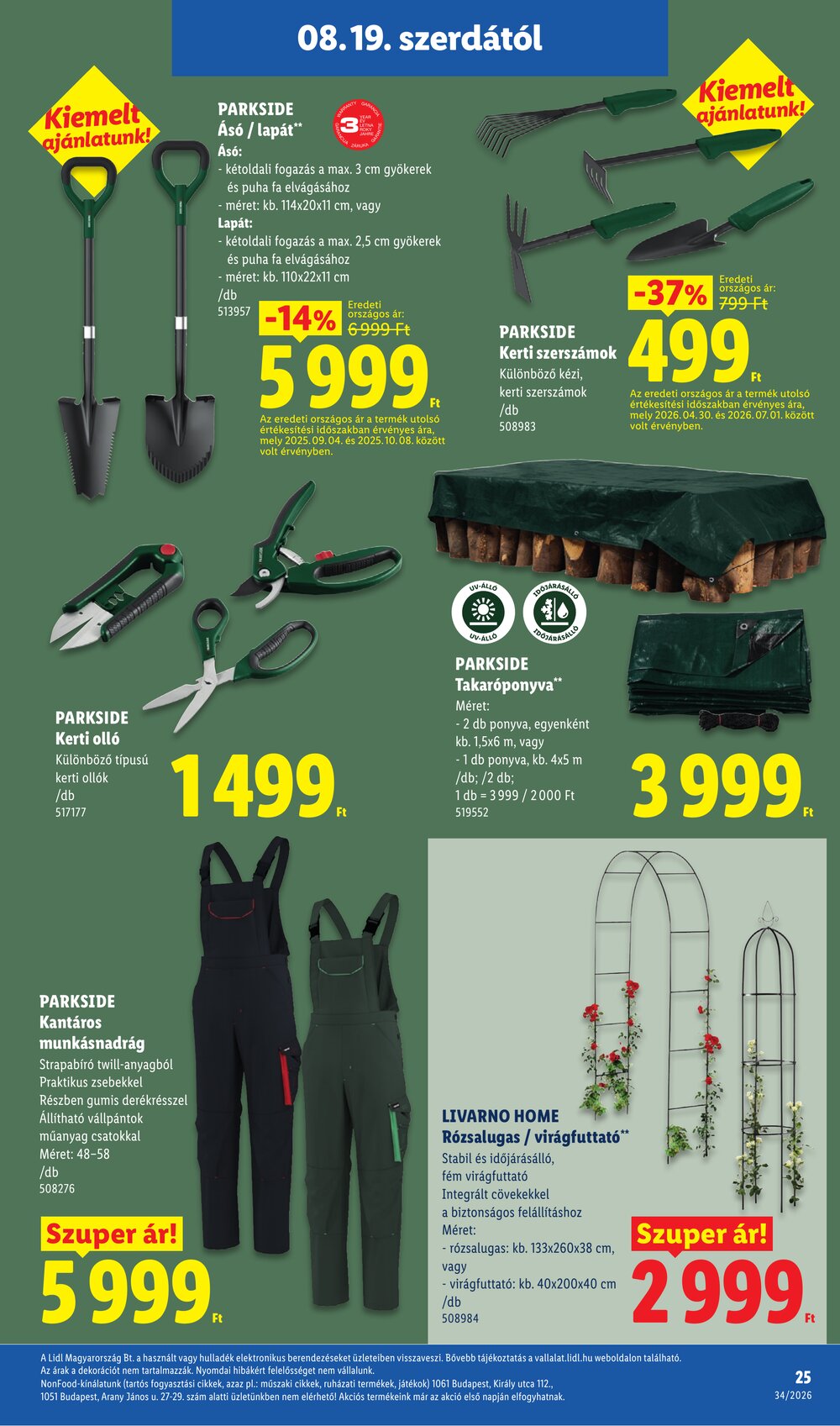 Lidl akciós újság 2026.08.19-től - 25. oldal.