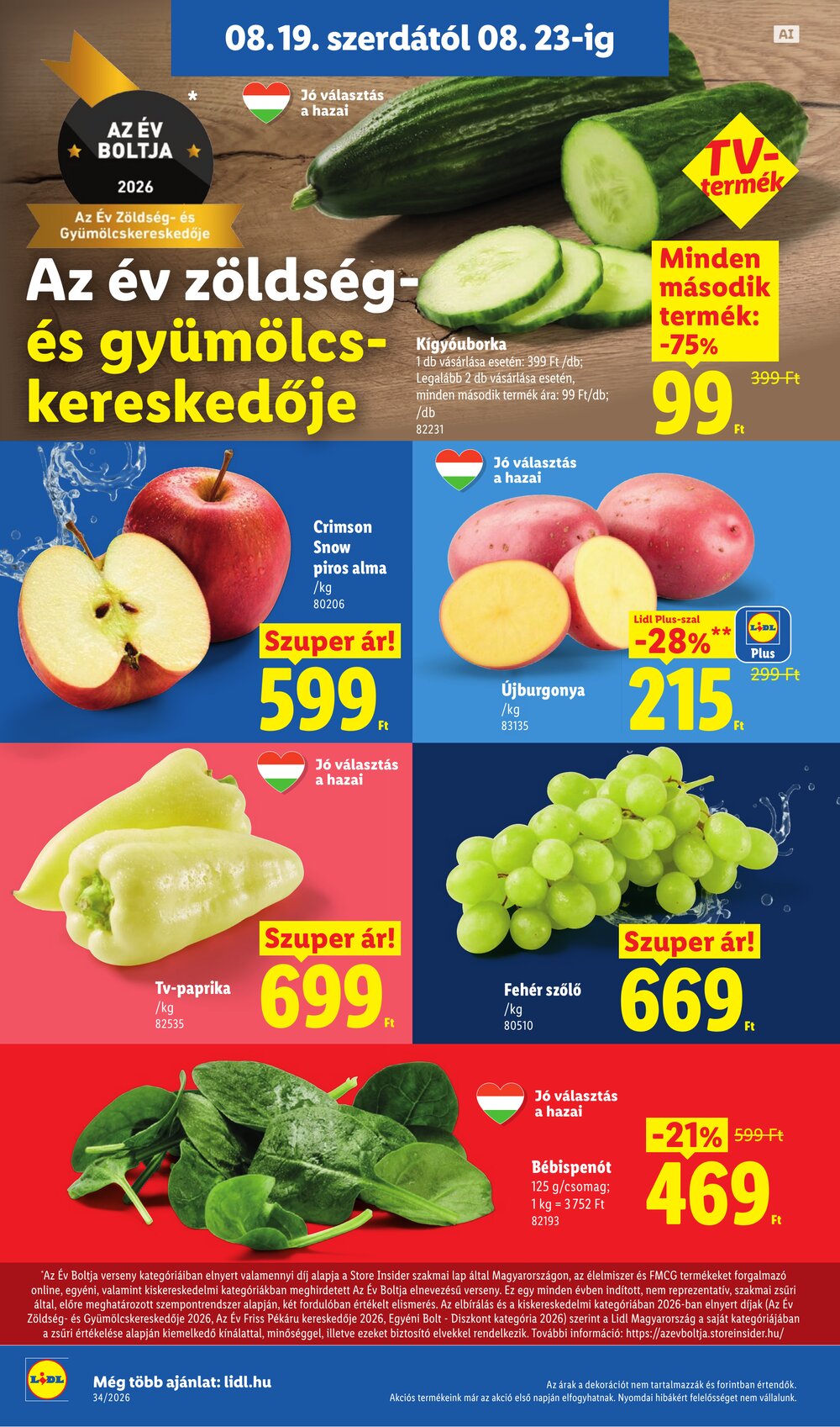 Lidl akciós újság 2026.08.19-től - 4. oldal.