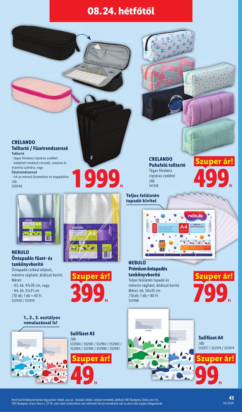 Lidl akciós újság 2026.08.19-től - 43. oldal.