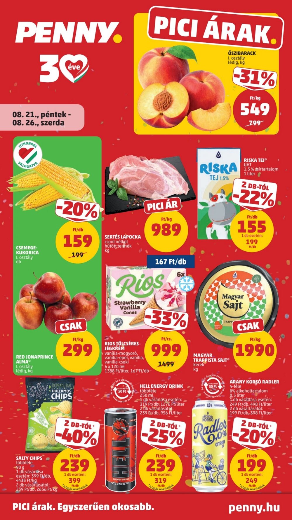 Penny Market akciós újság 2026.08.21-től - 1. oldal.