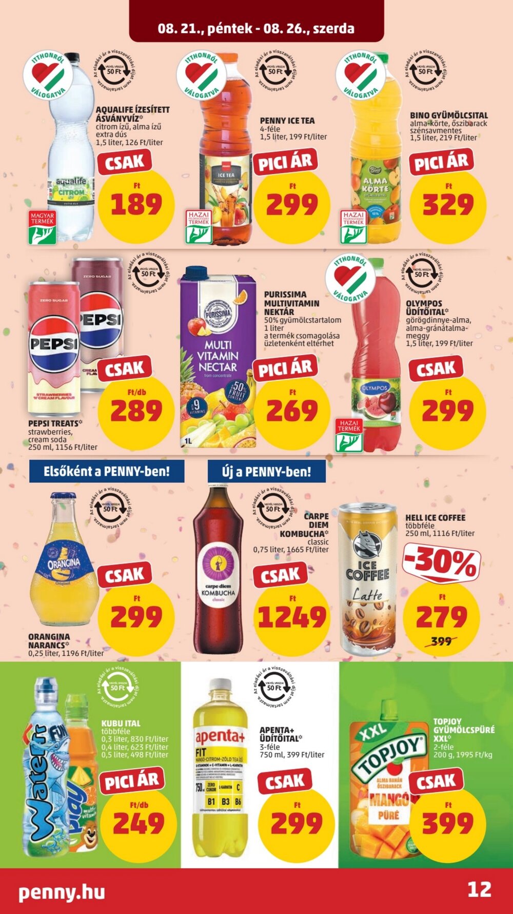 Penny Market akciós újság 2026.08.21-től - 16. oldal.